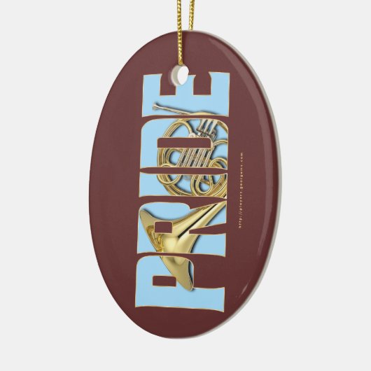 Franse Horn Pride Keramisch Ornament (Links)