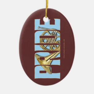 Franse Horn Pride Keramisch Ornament