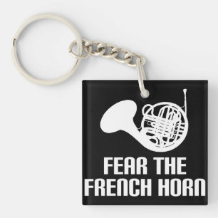 Franse Horn Quote Stocking Stuffer Gift Sleutelhanger