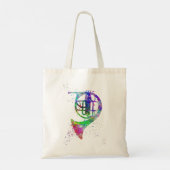 Franse Horn Rainbow op Black3 Tote Bag (Achterkant)