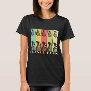 Franse Horn Retro Music Hornist T-shirt