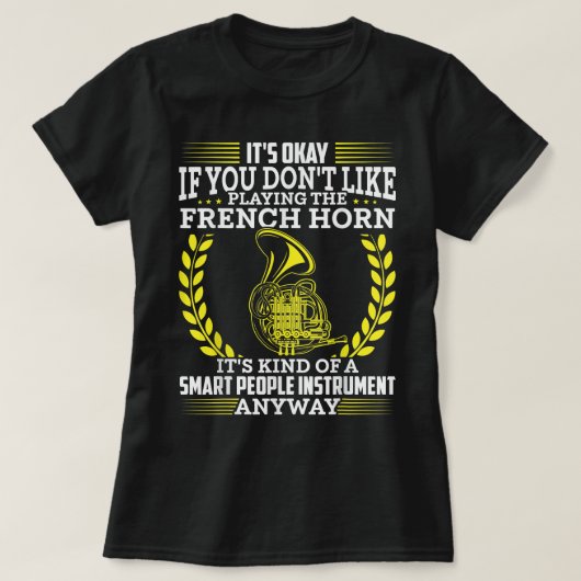 Franse Horn speelt Franse Horn Players Horn Music T-shirt (Design voorkant)