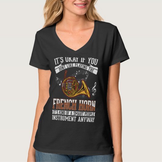 Franse Horn-speler Franse Horn T-shirt (Voorkant)