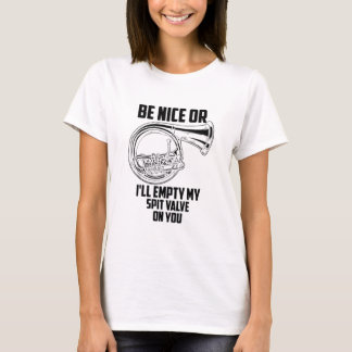 Franse Horn Spit Valve Cute Trumpet Musician Funny T-shirt