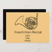 Franse horn stijlvolle prestatieoverweging kaart (Voorkant / Achterkant)