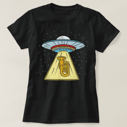 Franse Horn Ufo Abduction3 T-shirt (Design voorkant)