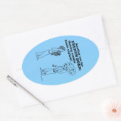 Franse Horn Zombie Explode Oval Sticker (Envelop)