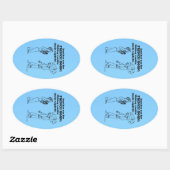 Franse Horn Zombie Explode Oval Sticker (Vel)