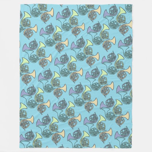 Franse Horns Band Class Fleece Deken (Voorkant)