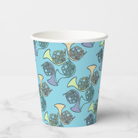 Franse Horns Band Class Papieren Bekers (Achterkant)