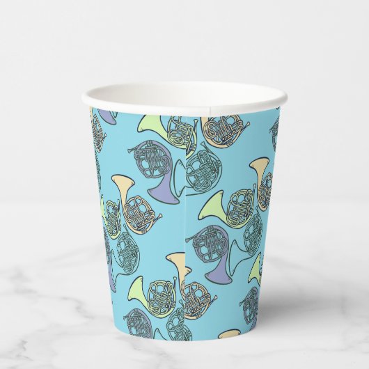 Franse Horns Band Class Papieren Bekers (Rechts)