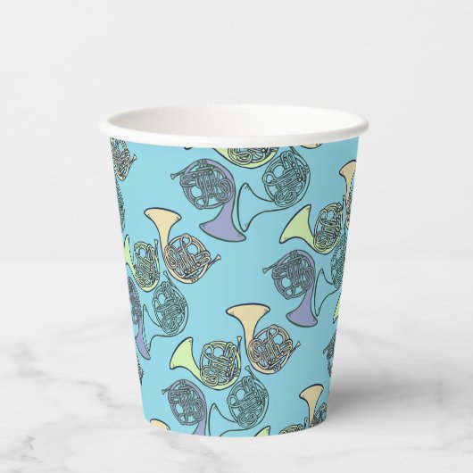 Franse Horns Band Class Papieren Bekers (Voorkant)