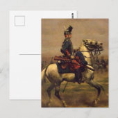 Franse Hussar Briefkaart (Voorkant / Achterkant)
