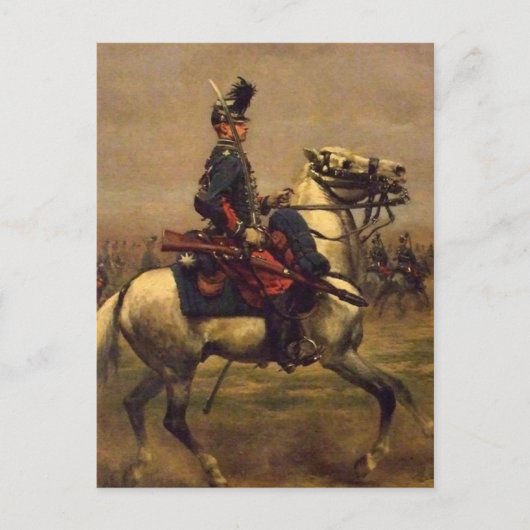 Franse Hussar Briefkaart (Voorkant)