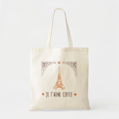 Franse I Love Coffee Bag Tote Bag (Voorkant)