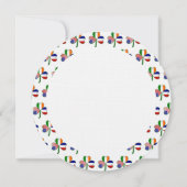 Franse Ierse Amerikaanse vlag Shamrock Verjaardag Kaart (Achterkant)