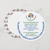 Franse Ierse Amerikaanse vlag Shamrock Verjaardag Kaart (Voorkant / Achterkant)