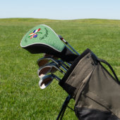 Franse Ierse Vlaggen van de VS Klavertjevier Perso Golfheadcover (Insitu)