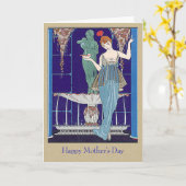 Franse Illustratie Moederdag kaart (Gele Bloem)