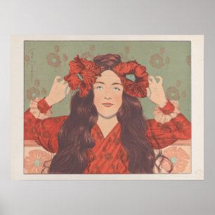  Franse illustratie van een Poster voor vrouwen