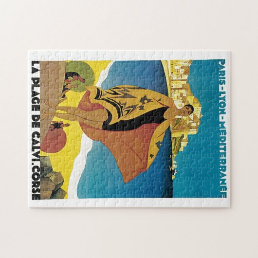  Franse illustratie van het schilderen van reiskun Legpuzzel (Horizontaal)