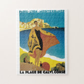  Franse illustratie van het schilderen van reiskun Legpuzzel (Verticaal)