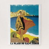 Franse illustratie van het schilderen van reiskun Legpuzzel (Verticaal)