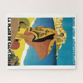 Franse illustratie van het schilderen van reiskun Legpuzzel (Horizontaal)