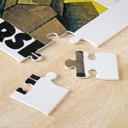 Franse illustratie van het schilderen van reiskun Legpuzzel (Zijkant)