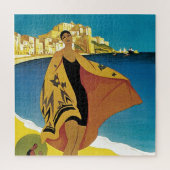  Franse illustratie van het schilderen van reiskun Legpuzzel (Verticaal)