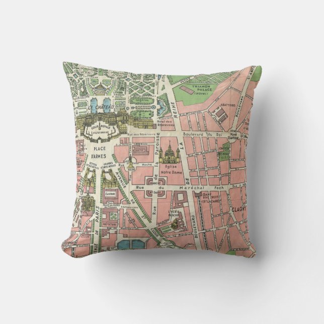 -Franse illustratiekaart Versailles Kussen (Voorkant)