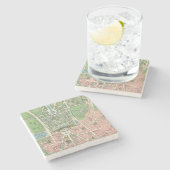 -Franse illustratiekaart Versailles Stenen Onderzetter (Zijkant)