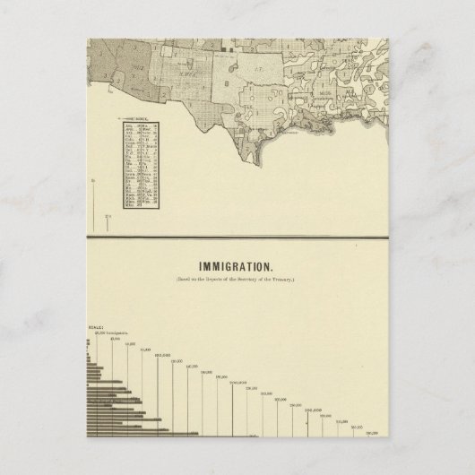 Franse immigratie briefkaart (Voorkant)