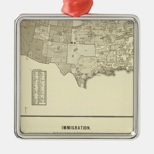 Franse immigratie metalen ornament (Voorkant)