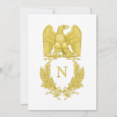 Franse Imperial Emblem Napoleon I-uitnodiging Kaart (Voorkant)