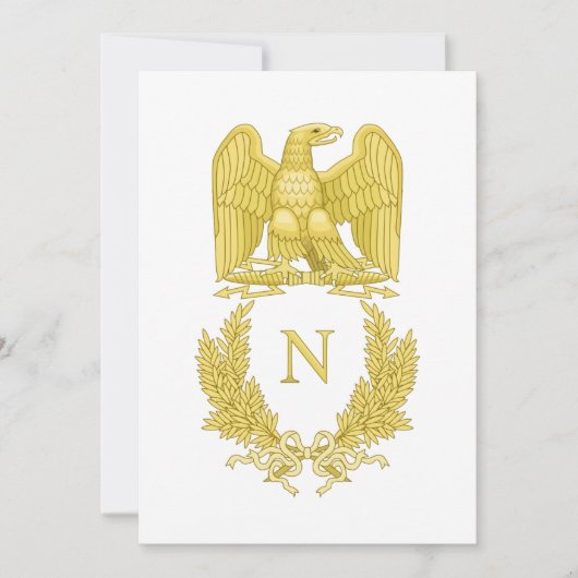 Franse Imperial Emblem Napoleon I-uitnodiging Kaart (Voorkant)