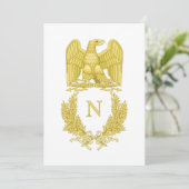 Franse Imperial Emblem Napoleon I-uitnodiging Kaart (Staand voorkant)