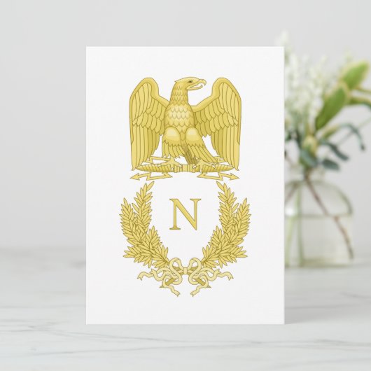 Franse Imperial Emblem Napoleon I-uitnodiging Kaart (Staand voorkant)