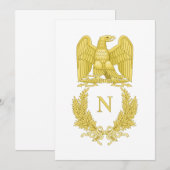 Franse Imperial Emblem Napoleon I-uitnodiging Kaart (Voorkant / Achterkant)
