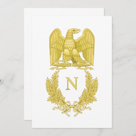 Franse Imperial Emblem Napoleon I-uitnodiging Kaart (Voorkant / Achterkant)