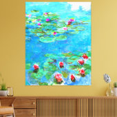 Franse impressionist Claude Monet Water Lilies Canvas Afdruk (Insitu (Woonkamer))