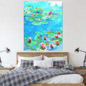 Franse impressionist Claude Monet Water Lilies Canvas Afdruk (Insitu (Slaapkamer))