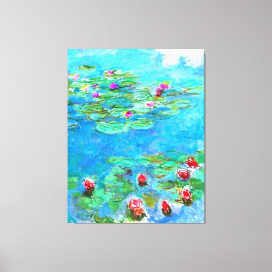 Franse impressionist Claude Monet Water Lilies Canvas Afdruk (Voorkant)