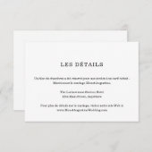 Franse informatie / details bijgevoegde kaart (Voorkant / Achterkant)