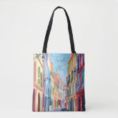 Franse inspiratie Chic Elegant Artistiek Kleurrijk Tote Bag (Voorkant)