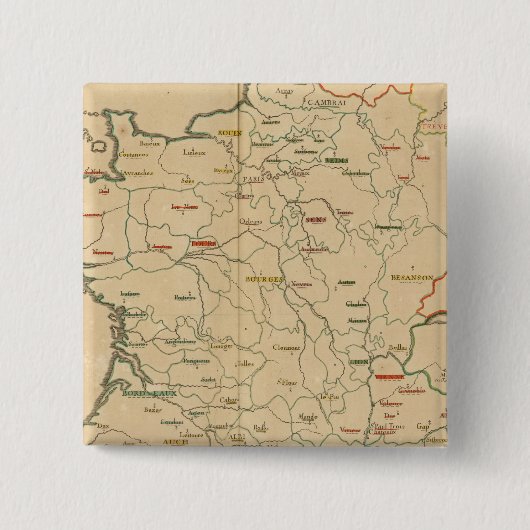 Franse instellingen vierkante button 5,1 cm (Voorkant)