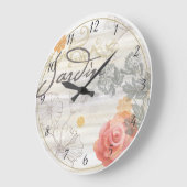 Franse Jardin Floral Clock Grote Klok (Hoek)