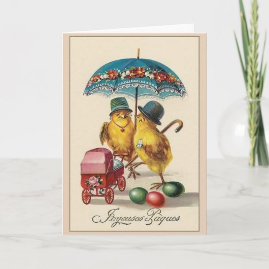  Franse Joyeuses Pâques Paaskaart Feestdagen Kaart (Voorkant)