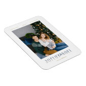 Franse Joyeux Noël Modern Calligrafie Aangepaste f Magneet (Rechterzijde)