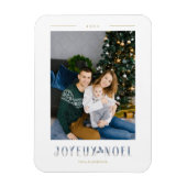 Franse Joyeux Noël Modern Calligrafie Aangepaste f Magneet (Verticaal)